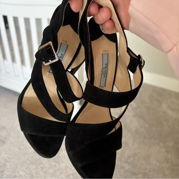Prada Black Strappy Heels - Picture 2 of 8